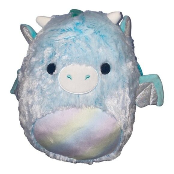 NWT SQUISHMALLOWS Fuzz A Mallow 12" Blue Lorelai the Dragon PLUSH Toy - Picture 1 of 4